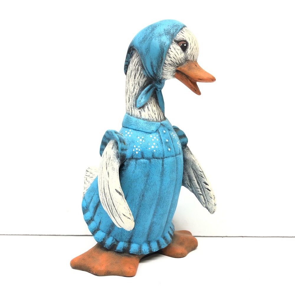 ANTIQUE From 1900 Hobbies Ceramic Duck Signed Hand Painted by Mary Davis